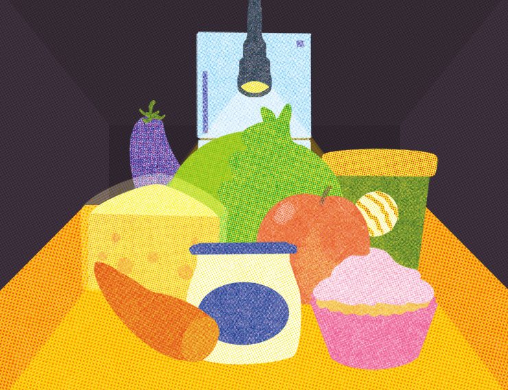 food illustration refrigerator
