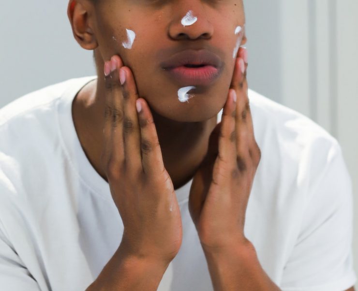 man skincare face