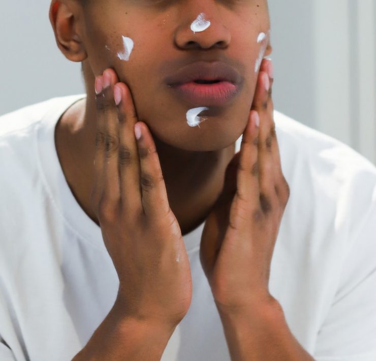 man skincare face