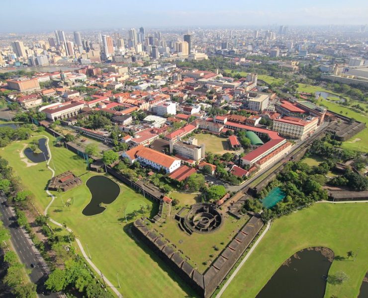aerial view of intramuros
