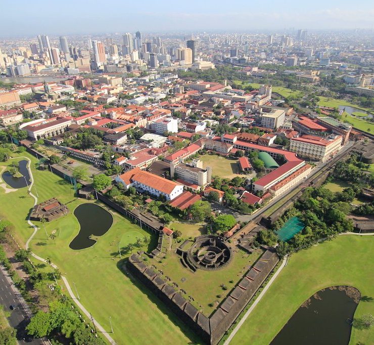 aerial view of intramuros