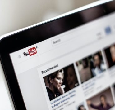 youtube open on a laptop