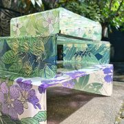 acrylic laptop stand native flowering trees print