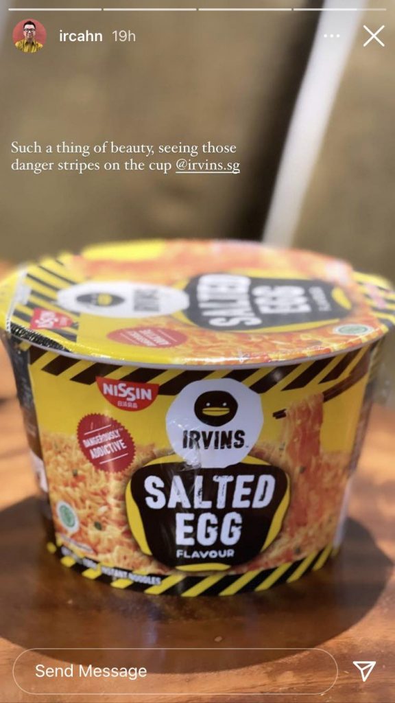 irvins salted egg noodles nissing singapore