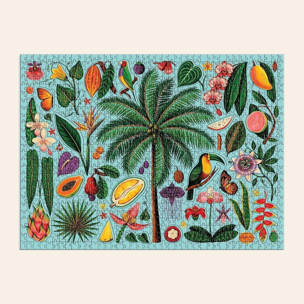 tropical-themed jigsaw puzzle by artist raxenne maniquiz