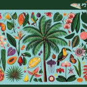 tropical-themed jigsaw puzzle by artist raxenne maniquiz