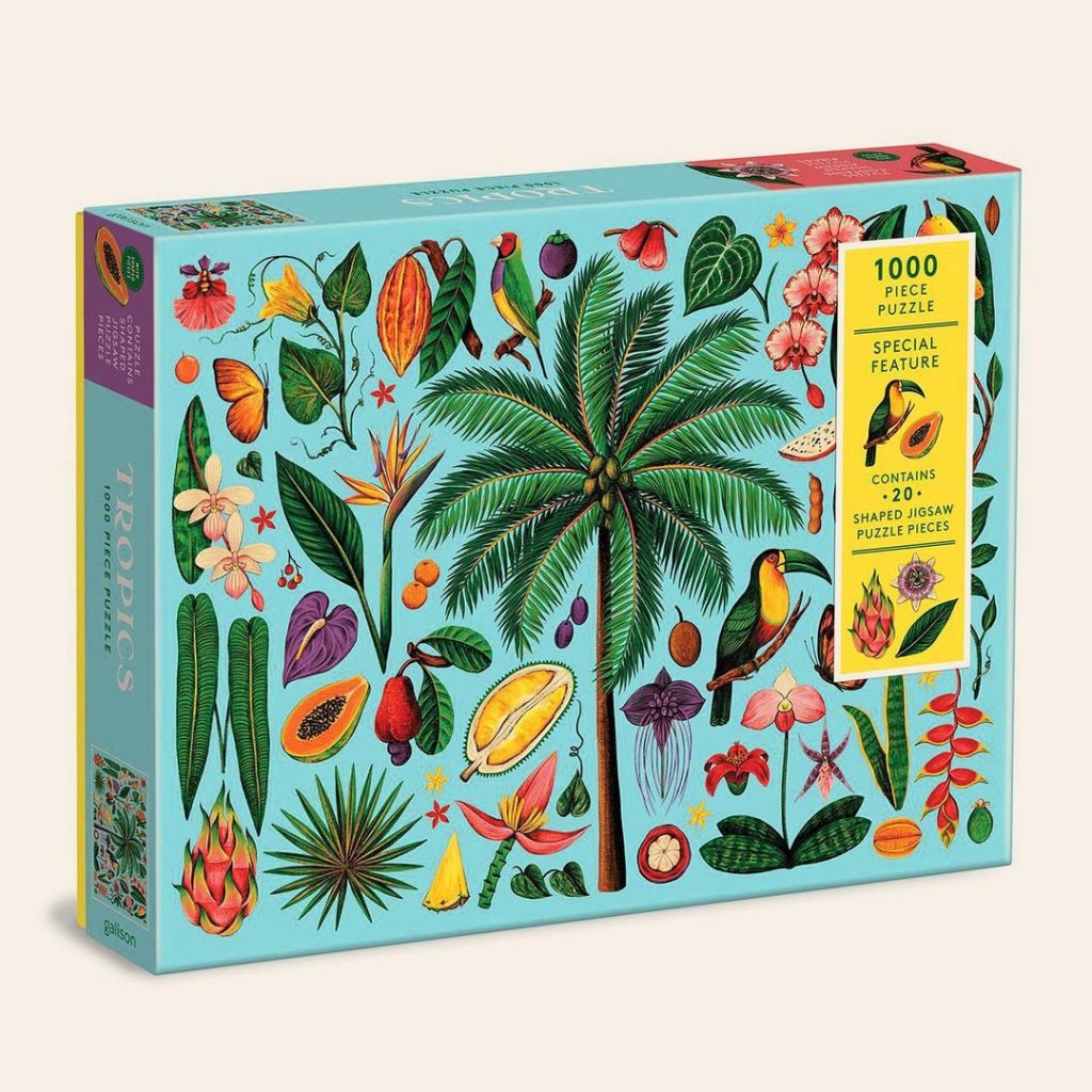 tropical-themed jigsaw puzzle by artist raxenne maniquiz