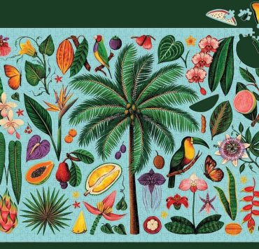 tropical-themed jigsaw puzzle by artist raxenne maniquiz