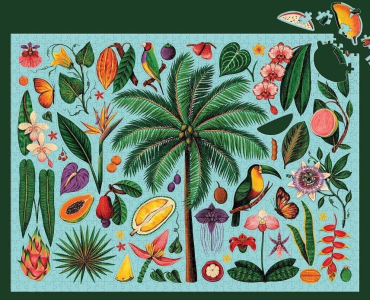 tropical-themed jigsaw puzzle by artist raxenne maniquiz
