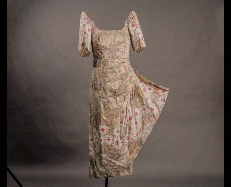 a white terno with floral details