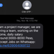 text job offer smishing