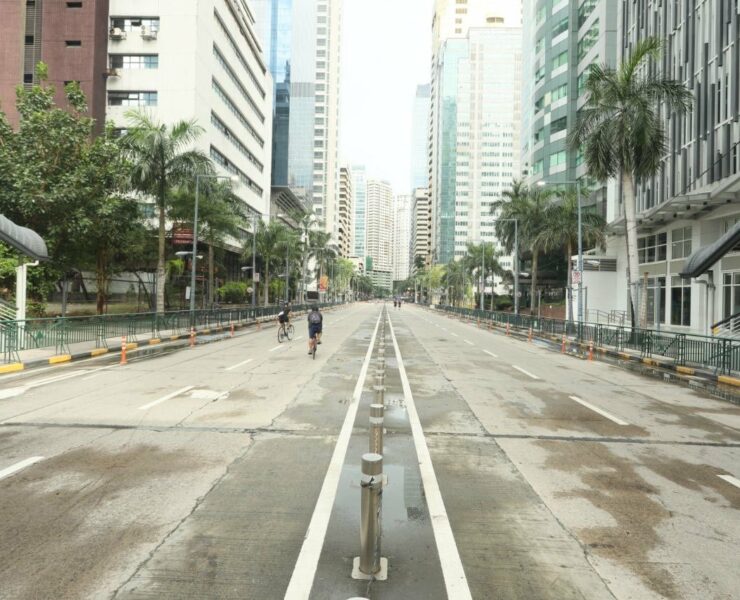 an empty street in ortigas
