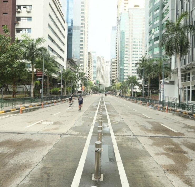 an empty street in ortigas