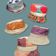bucket hats made with deadstock fabric