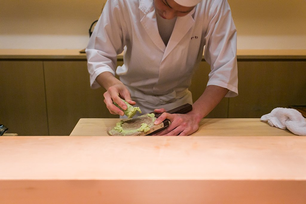 a-chef-grating-wasabi-root-