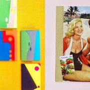 handmade notebooks with cutout shapes and vintage american magazine covers
