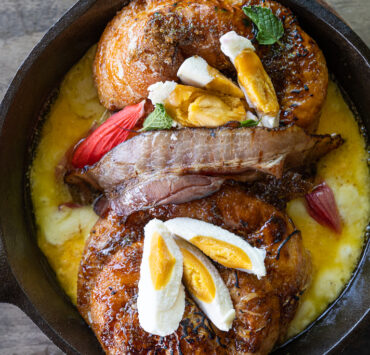 ensaymada in a skillet