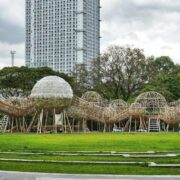 leeroy new bamboo spheres art installation ateneo de manila university