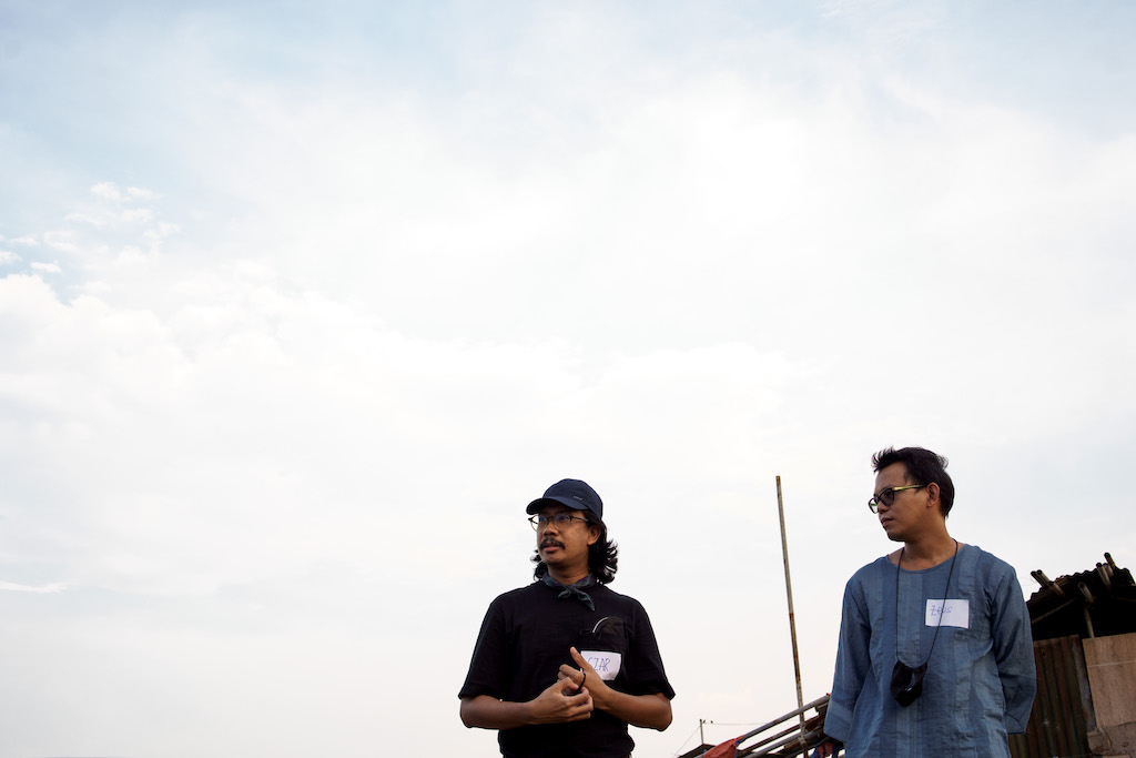 The artists Kristoff and Bascon during a sunset session in San Pedro, Laguna in June | Photo by JL Javier