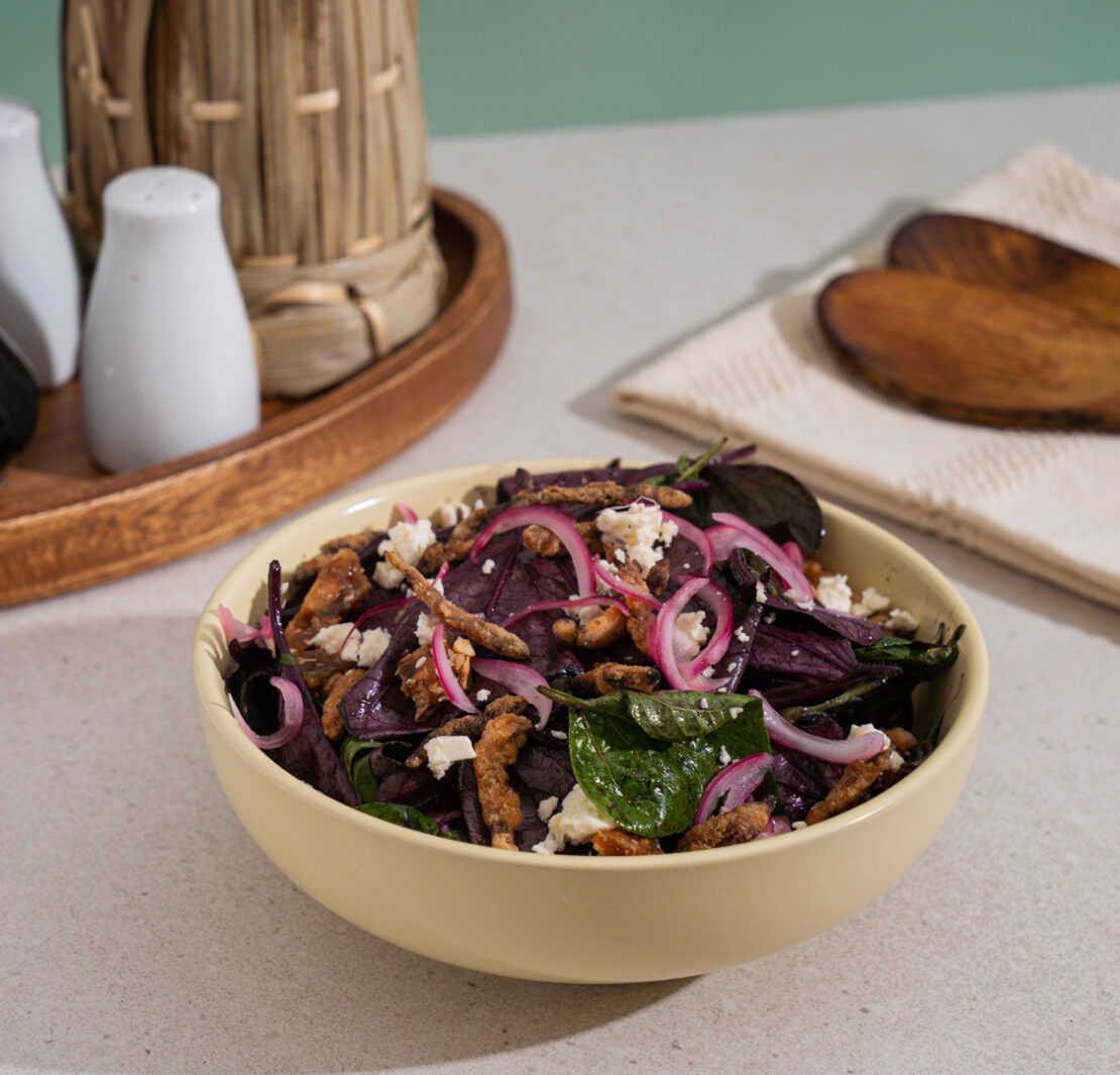 local greens salad with crispy dilis recipe