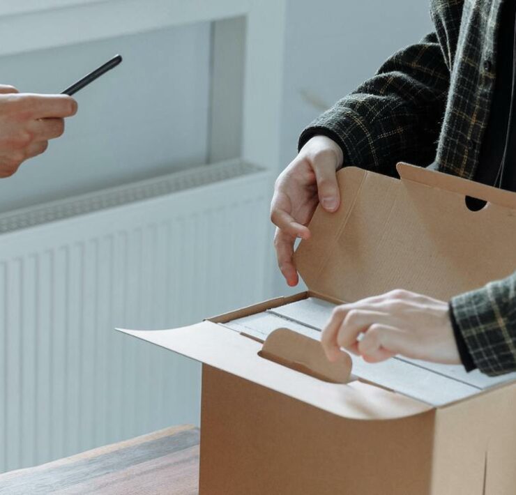 filming an unboxing package video