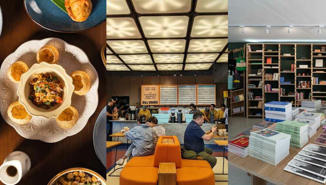 list of restaurants, cafe, and shops open on holy week including an indian restaurant, a cafe, and a book shop