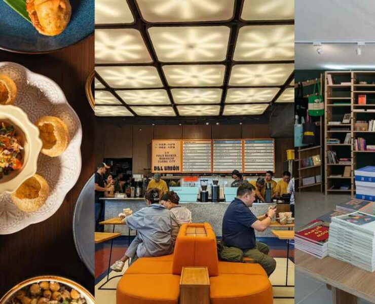 list of restaurants, cafe, and shops open on holy week including an indian restaurant, a cafe, and a book shop