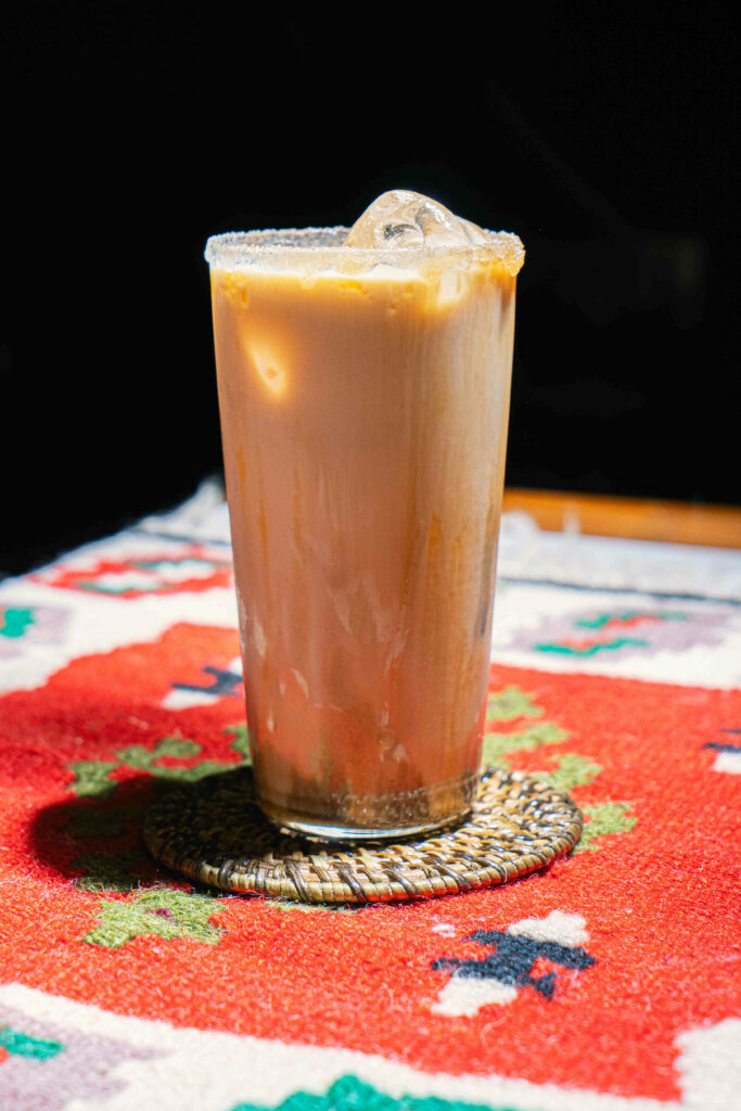 Cafe Siriusdan Himalayan pink salt caramel latte
