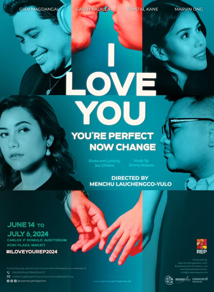 theater june to sept repertory philippines i love you you're perfect now change